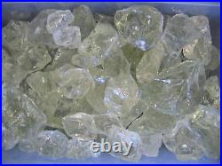 100 lbs Clear Fireglass for Gas Fire Pits and Fireplaces, Aquarium, Decor, Large