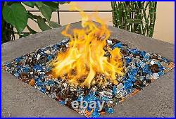 10/20/30/40/50 Pounds Gas Fire Glass Fire Pit Fireplace Crystals Rocks 1/2 inch