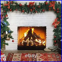 10 Pcs Gas Fireplace Logs Set For Fireplaces Fire Pits Ventless Propane Gas Inse