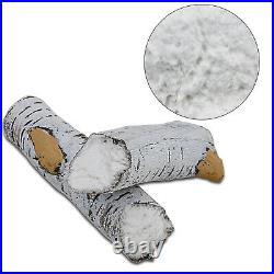 12 Pieces Ceramic White Birch Wood Logs Set for Fireplaces, Fire Pits Decoration