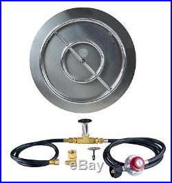 18 24 30 36 Stainless Steel HD Burner Pan with Burner Ring Fire Pit Kit NG LP