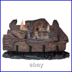 18 Inch Palmetto Oak 5-Piece Log Set & NG Millivolt Control Burner