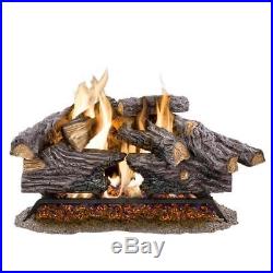 18-Inch Split Oak Logs with Glowing Embers Vented Natural Gas Decorative Log Set
