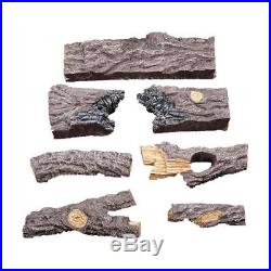 18-Inch Split Oak Logs with Glowing Embers Vented Natural Gas Decorative Log Set