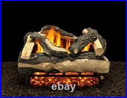 18 Salisbury Split Logs with Single Burner and Variable Flame Remote Ready LP