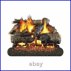 18 Set, Charred American Oak Logs G45 Triple T Burner Natural Gas Real Fyre