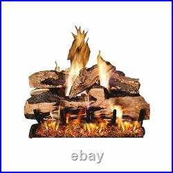 18 Split Oak Logs Set with G4 Ember Burner System Natural Gas, Real Fyre