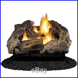 18-in 30,000-BTU Dual-Burner Vent-Free Gas Fireplace Logs WithThermostat #CRHD18T