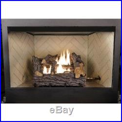 18 in. Gas Log Fireplace Logs Set Vent Free Dual Fuel Natural Gas Liquid Propane