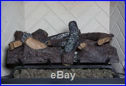 18 in. Vented Natural Gas Fireplace Log Set Decorative Fire Logs Insert Heater