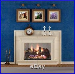 18 in. Vented Natural Gas Fireplace Log Set Decorative Fire Logs Insert Heater
