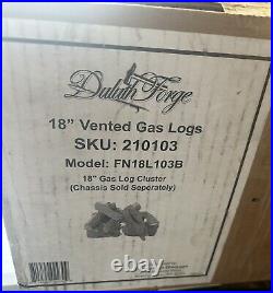 18'' vented gas logs Duluth Forge FN18L103B- 8 pieces NEW