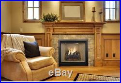 18in. Natural Gas Fireplace Logs Rustic Charred River Oak Vented Set Dual Burner