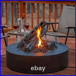 24 Decorative Steel Fire Pit Log for Gas Propane Outdoor Fireplace Pits