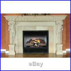 24 Large Natural Gas Fireplace Log Set Vented Realistic Split Fire Logs Insert