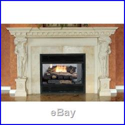 24 Ventless Gas Fireplace Logs Propane Gas with Thermostatic Control 39000 Btu