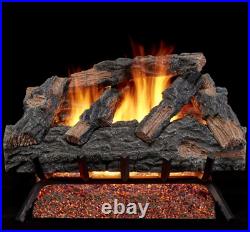 24 in. 55,000 BTU Match Light Mountain Oak Vented Natural Gas Log Set