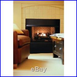 24 in. Ventless Natural Gas Fireplace Log Set Easy Manual Control Logs Insert