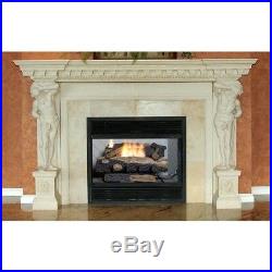 24 in. Ventless Natural Gas Fireplace Logs Heating No Chimney or flue required
