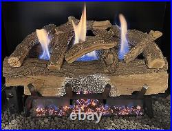 24ventless gas fireplace logs