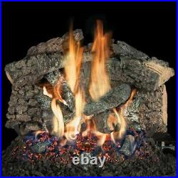 30 Bedford Char Vented Gas Logs with Convertible Safety Pilot LP