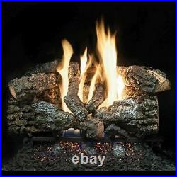30 Bedford Char Vented Gas Logs with Convertible Safety Pilot NG