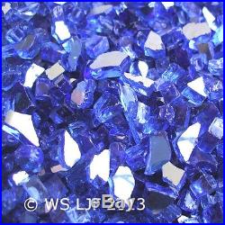 30 LBS 1/4 Cobalt Reflective Fireglass Fire Pit Glass Rocks Fireplace Crystals