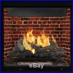 30 Vent Free Gas Log Set Thermostat Heater Fireplace Insert Remote 33,000 BTUs