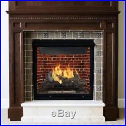 30 Vent Free Gas Log Set Thermostat Heater Fireplace Insert Remote 33,000 BTUs