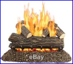 30 in. Vented Natural Gas Fireplace Logs Insert Kit Heater Convert Realistic New