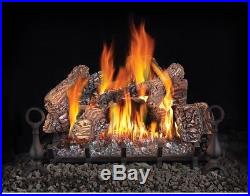 30in Large Luxury Vent Natural Gas Fireplace Log Set Electric Ignition Fire Logs