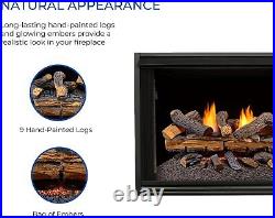 33,000 BTU Ventless Fireplace Logs (Dual Fuel) Remote Control Split Red Oak Logs