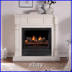 33,000 BTU Ventless Fireplace Logs (Dual Fuel) Remote Control Split Red Oak Logs