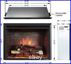 33 Western Electric Fireplace Insert with Fire Crackling Sound