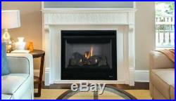 45 Louverless DV Fireplace withLogs and Electronic Ignition NG