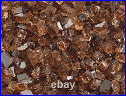 50 Lbs 1/4 COPPER REFLECTIVE, Gas Fireplace, Fire Pit Glass Rocks Crystals