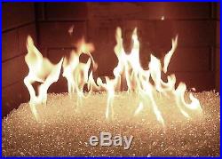 60 LBS CLEAR FIREGLASS Fireplace Glass Gas Logs Fire Pit Glass