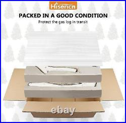 6PC Gas Fireplace Logs, 26 inch Large Ceramic White Birch Log for Gas Fireplace