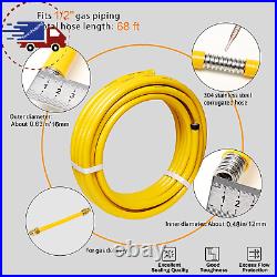 70Ft 1/2'' Natural Gas Line Gas Tubing Pipe Kit NG Appliance Propane Equipment