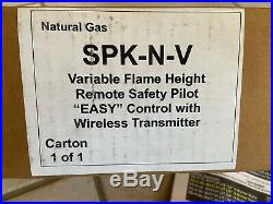 American Fireglass 22 SS Oval Pan Burner w Variable Remote Control, Nat Gas