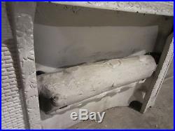 Antique Cast Iron Fireplace Insert Gas Logs Ornate Architectural Salvage