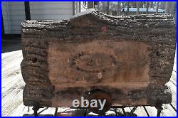 Antique Terra Cotta Driftwood Log Gas Fireplace Strait & Richards Newark NJ #20