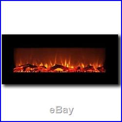 Ashford Black 50 Log Ventless Heater Electric Wall Mounted Fireplace Better Gas