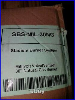 BRB-30 Heatmater Blue Ridge Blaze Gas Log Set 30in+ STADIUM BURNER SET COMPLETE