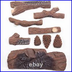 Barton Vented Ceramic Wood Gas Logs Set 12.75 Fireplaces/Fire Pits (Set of 9)