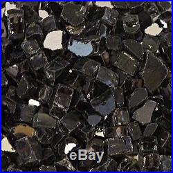 Black Reflective Fire glass for your Gas Fireplace, Gas Logs or Fire Pits