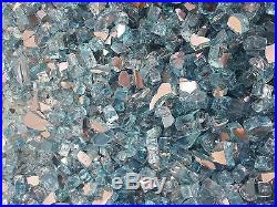 Blue Reflective Fire glass for your Gas Fireplace, Gas Logs or Fire Pits