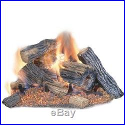 Burnt River Oak 18in. Vented Dual Burner Natural Gas Fireplace Logs By Emberglow