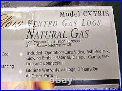 COMFORT GLOW 18 Vented Gas Logs Gold Series CVTR18 Hand Painted Logs & Coals
