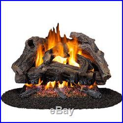 Cedar Ridge Hearth 18-in 45,000-BTU Dual-Burner Vented Gas Fireplace Logs